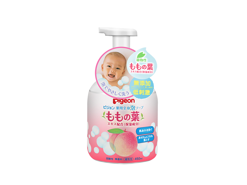 贝亲桃子水洗发沐浴二合一 450ml